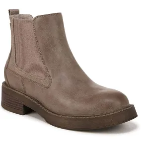 Womens Stretch Faux Leather Ankle Boots