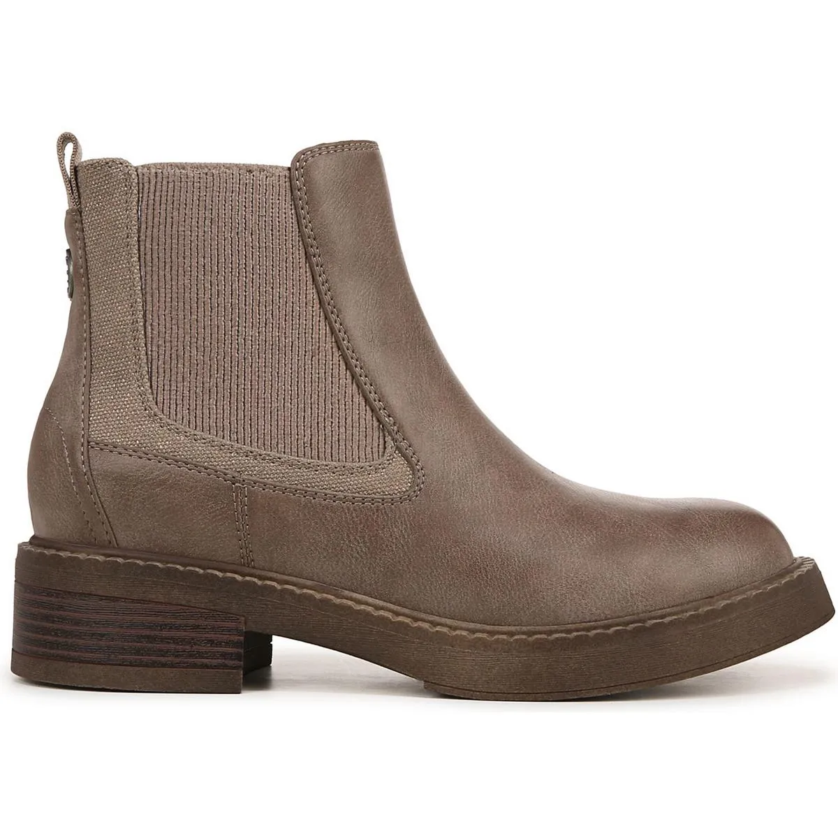Womens Stretch Faux Leather Ankle Boots