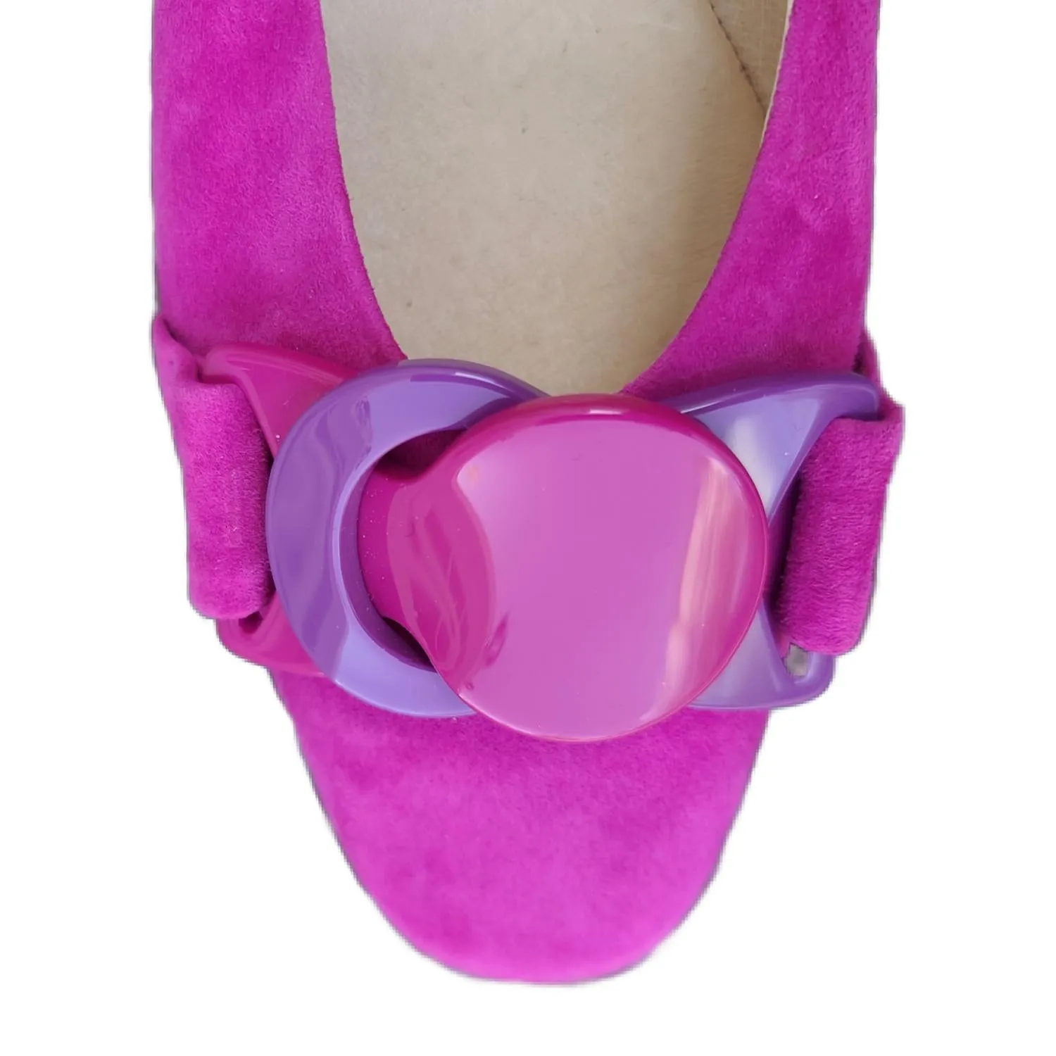 Women's Suede Loafer In Fuschia