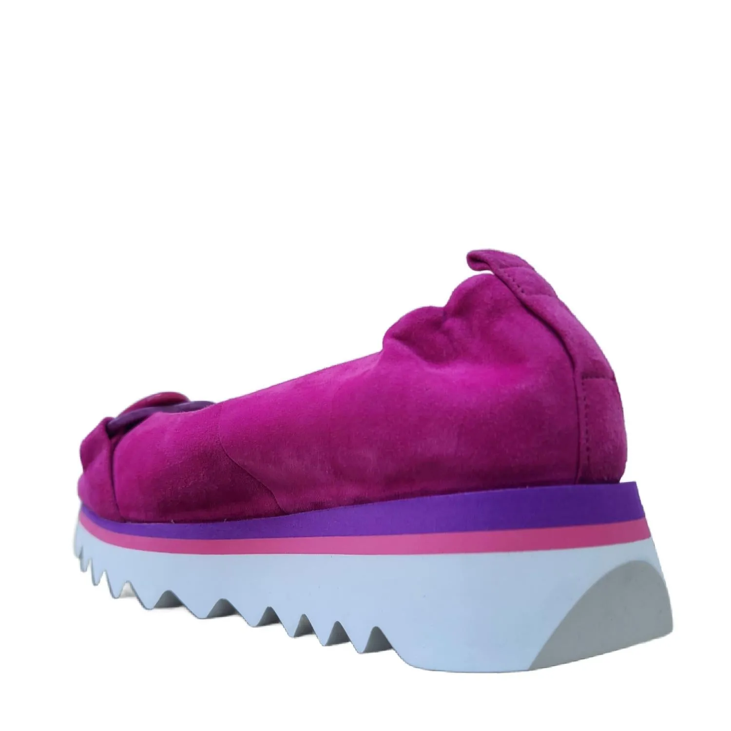 Women's Suede Loafer In Fuschia