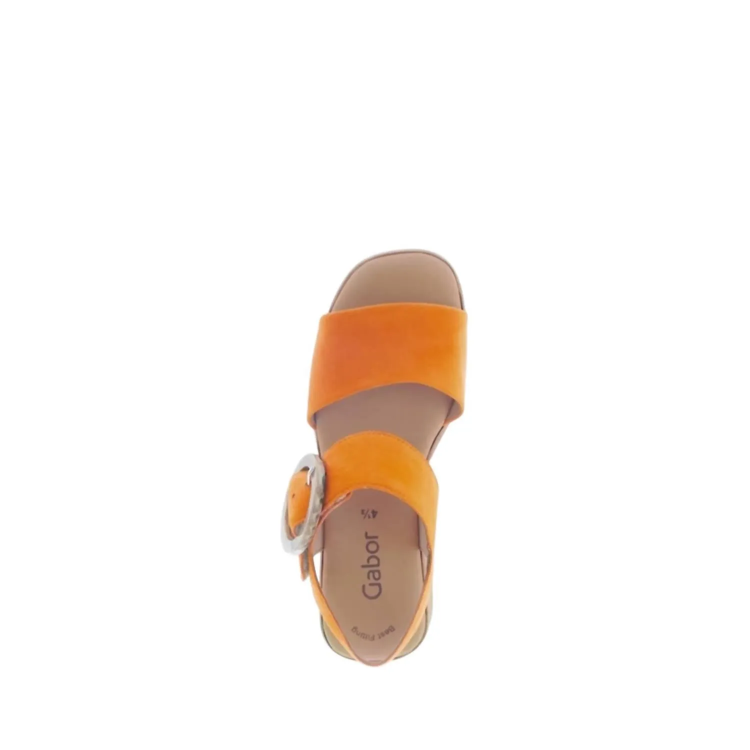 Women's Suede Wedge Sandals In Clementine