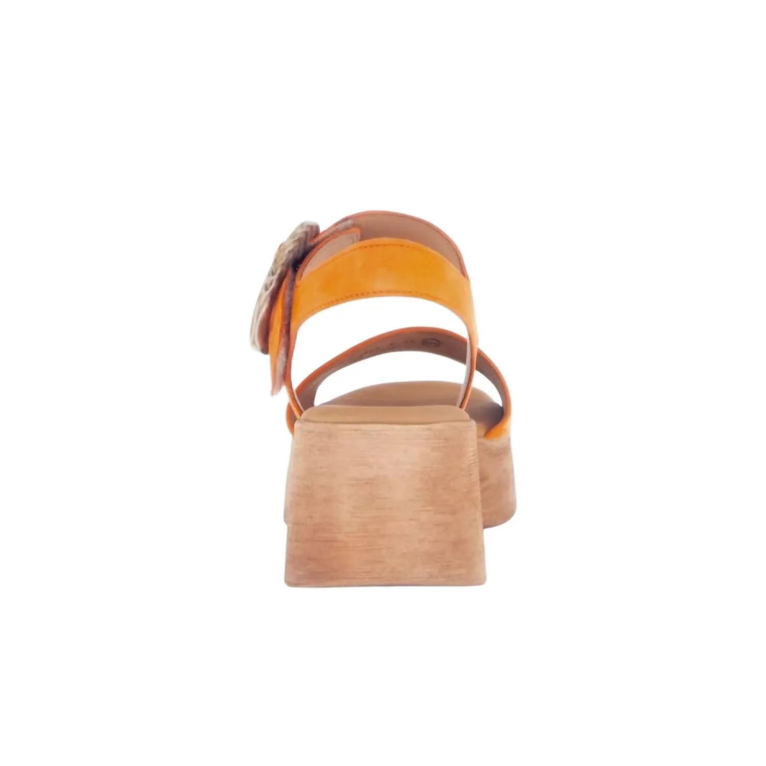 Women's Suede Wedge Sandals In Clementine