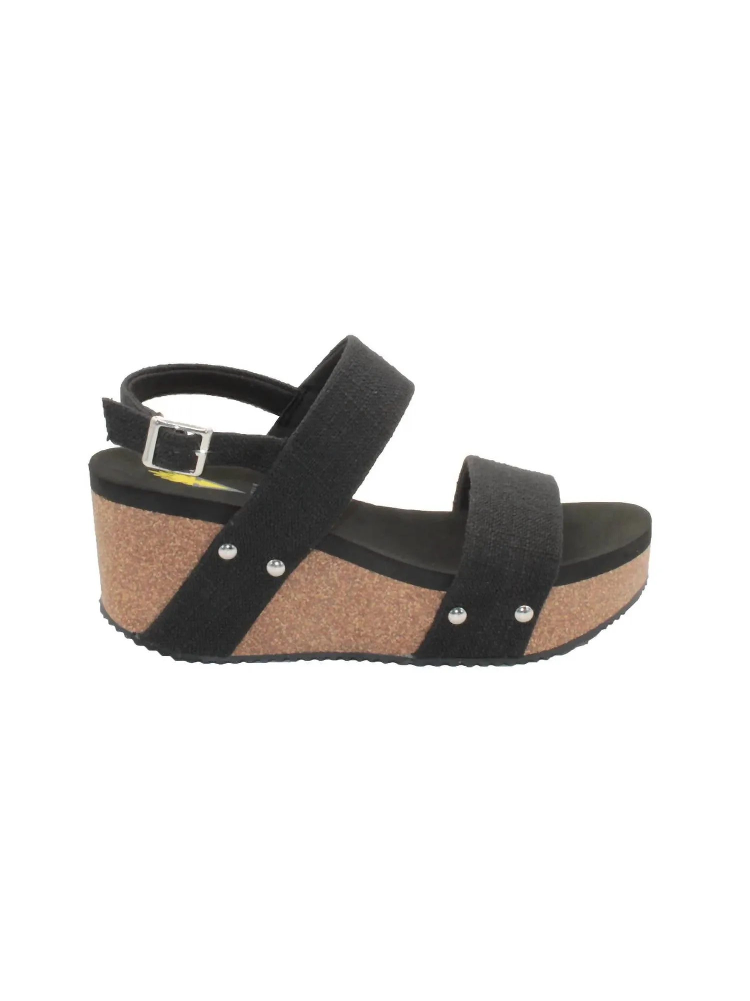 Women's Summerlove Linen Strap Wedge Sandal In Black Linen