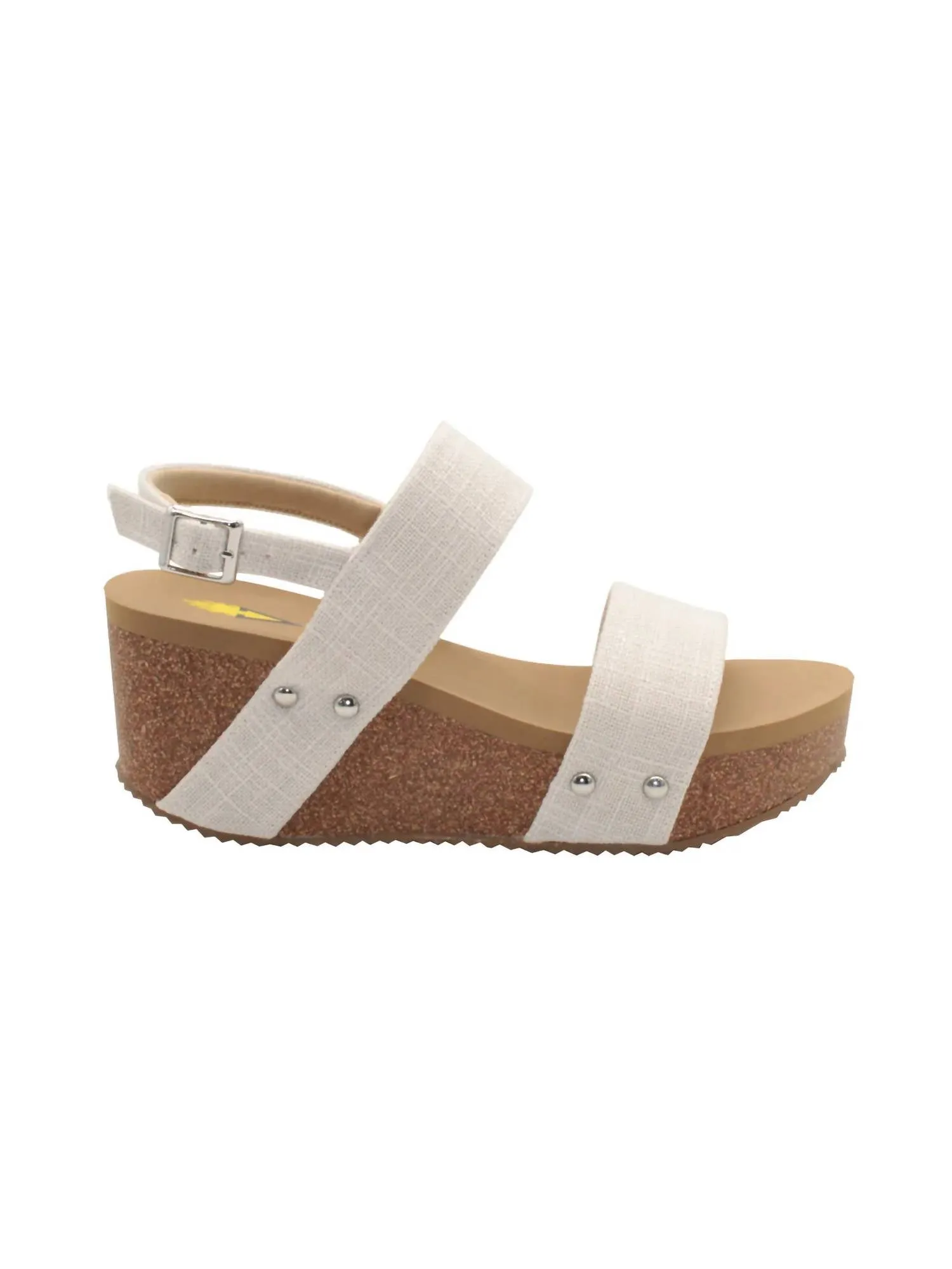Women's Summerlove Linen Strap Wedge Sandal In Bone Linen