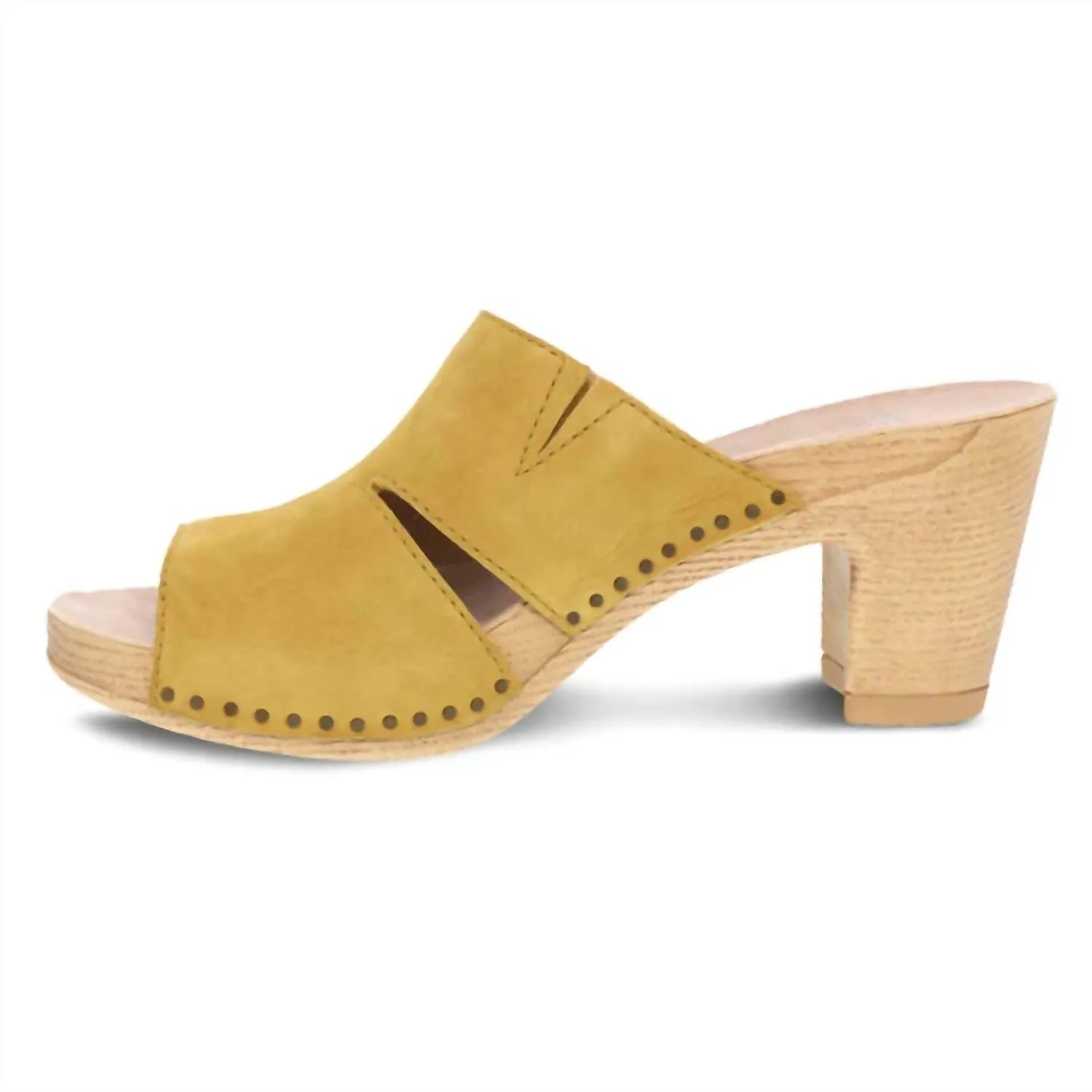 Women's Tandi Summer Slip On Heeled Mule In Yellow