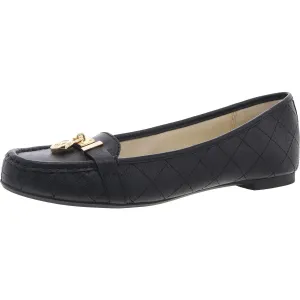 Womens Textured Leather Moccasins
