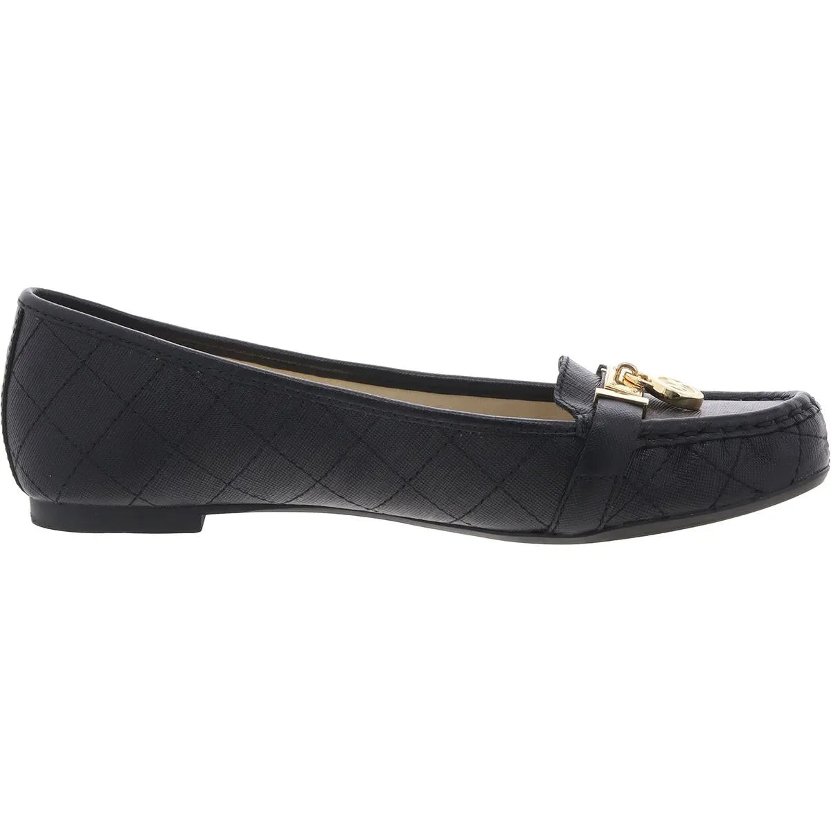 Womens Textured Leather Moccasins
