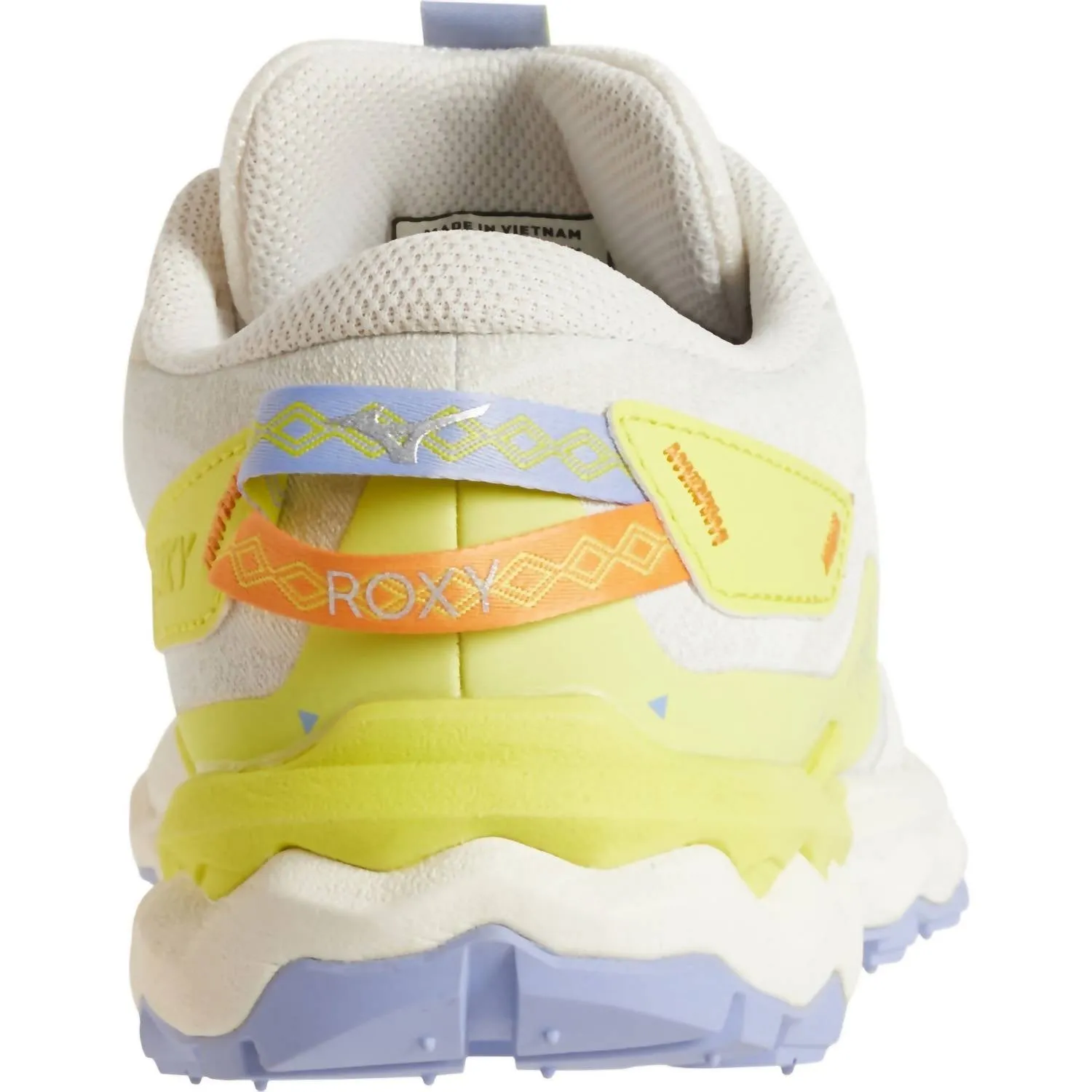 Women's Wave Daichi 7 Roxy Trail Running Shoes In Snow White-Limeade