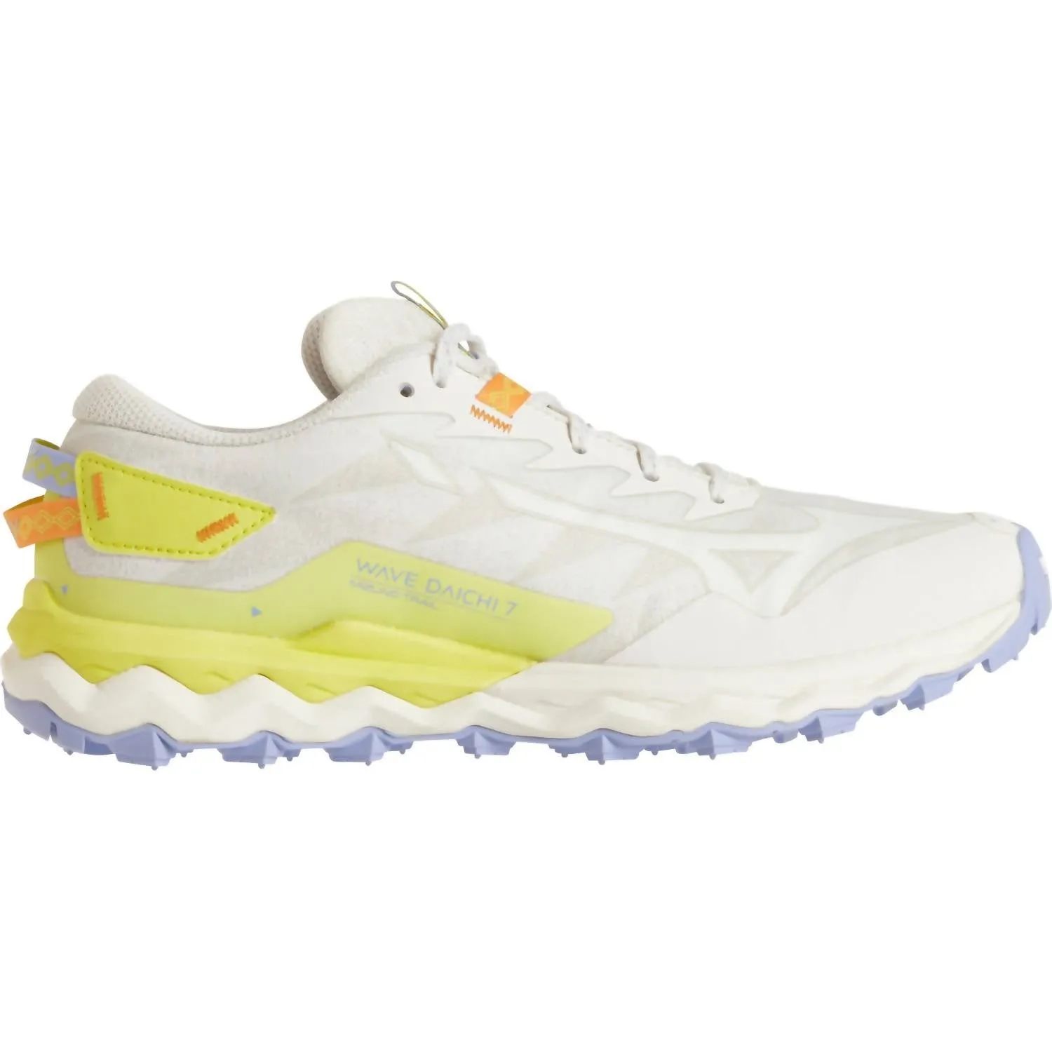 Women's Wave Daichi 7 Roxy Trail Running Shoes In Snow White-Limeade