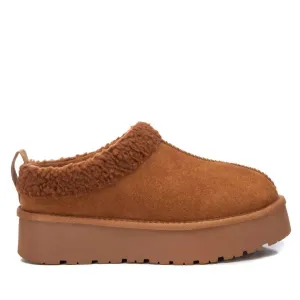 Women's Winter Suede Clogs In Camel