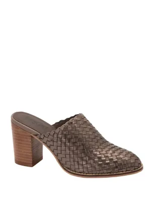 Women's Woven Mules In Bronze