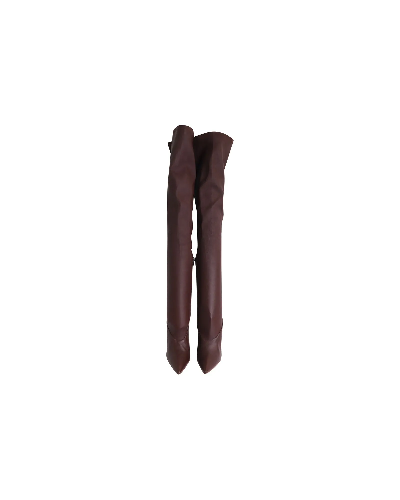 Yeezy Season 5 Stretch Knee Boots in Oxblood Leather