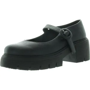 Zarynn Womens Adjustable Faux Leather Mary Janes