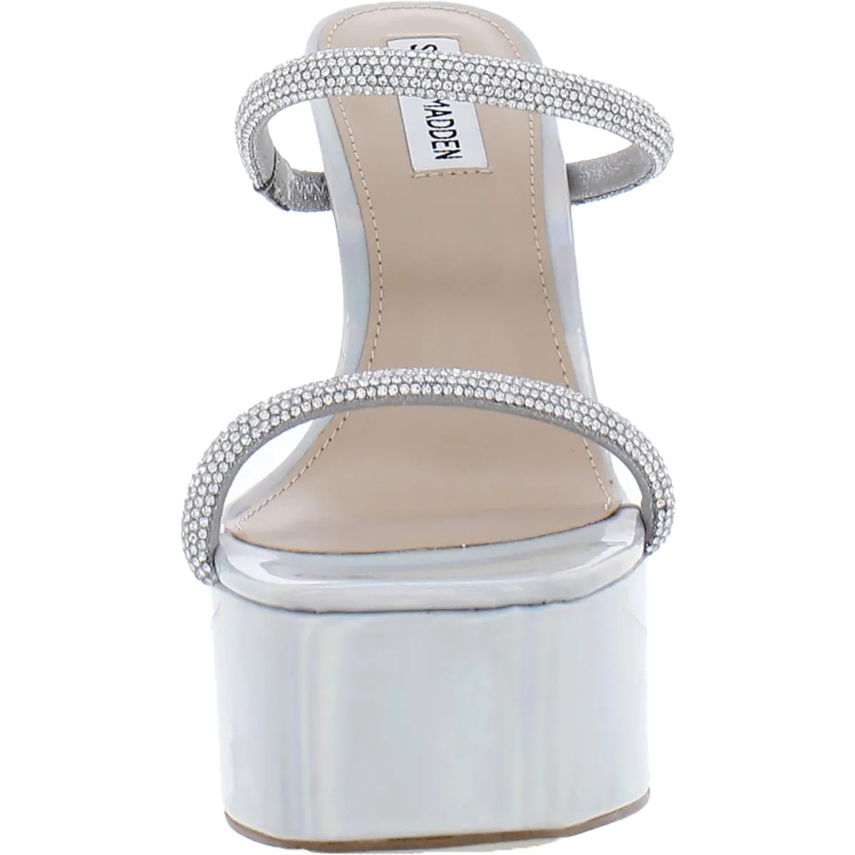 Zayne Womens Embellished Slip-on Platform Heels