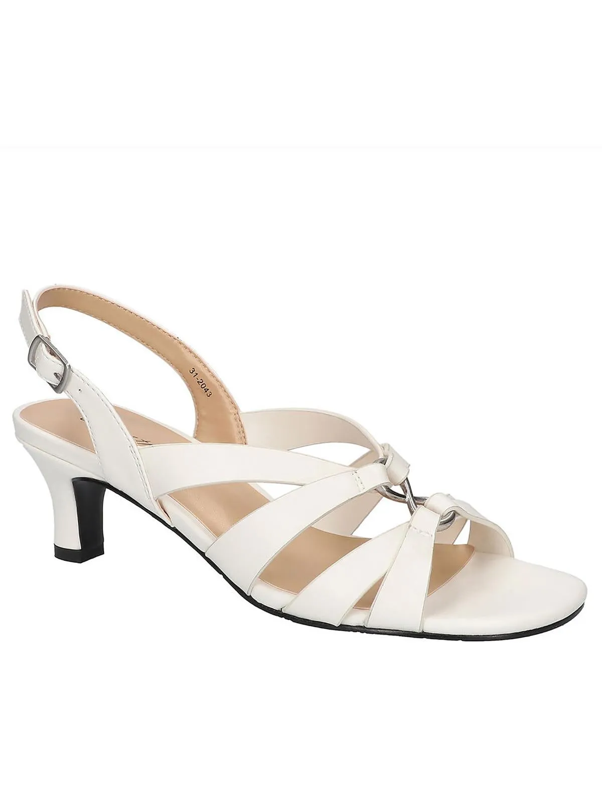 ZAZIE Womens Comfort Insole Faux Leather Kitten Heels