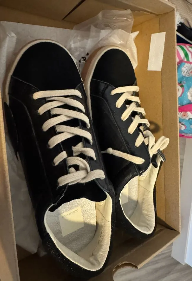 Zina Sneakers Onyx Embossed Leather-US 7.5 / onyx embossed leather / Regular